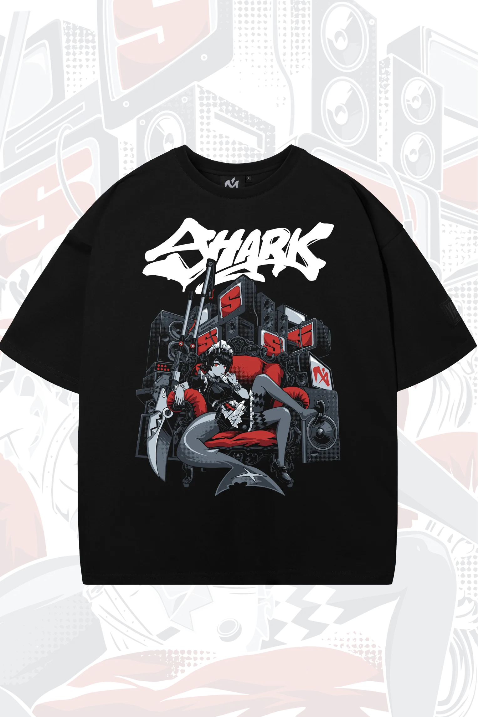 Оверсайз футболка Shark (Эллен) 1